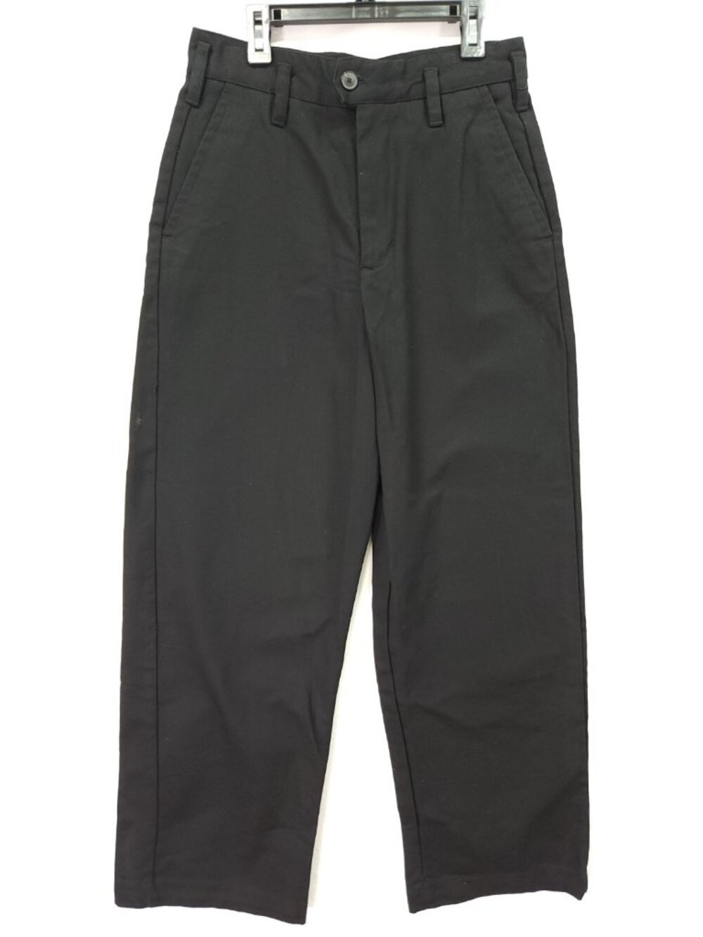 Zara Black High Rise Wide Leg Trousers Chino Size 29 US 6 Casual Work Pants